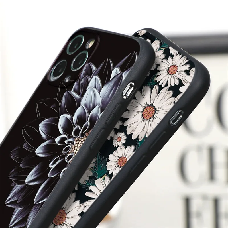 3D Матовый чехол с тиснением для iPhone 7 Чехол 6 6S 8 Plus X 5 5S SE 10 11 Pro XS Max XR TPU задняя крышка