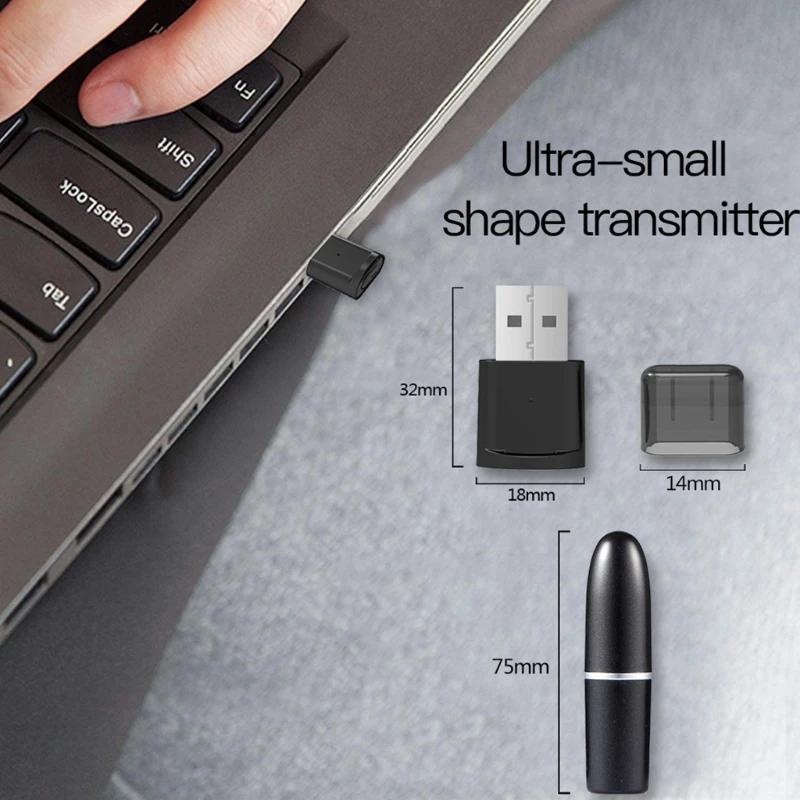 Bluetooth 5.0 USB Transmitter Bluetooth Adapter Supports Voice Call Function for PC
Bluetooth 5.0 USB Transmitter Bluetooth Adapter Supports Voice Call Function for PC