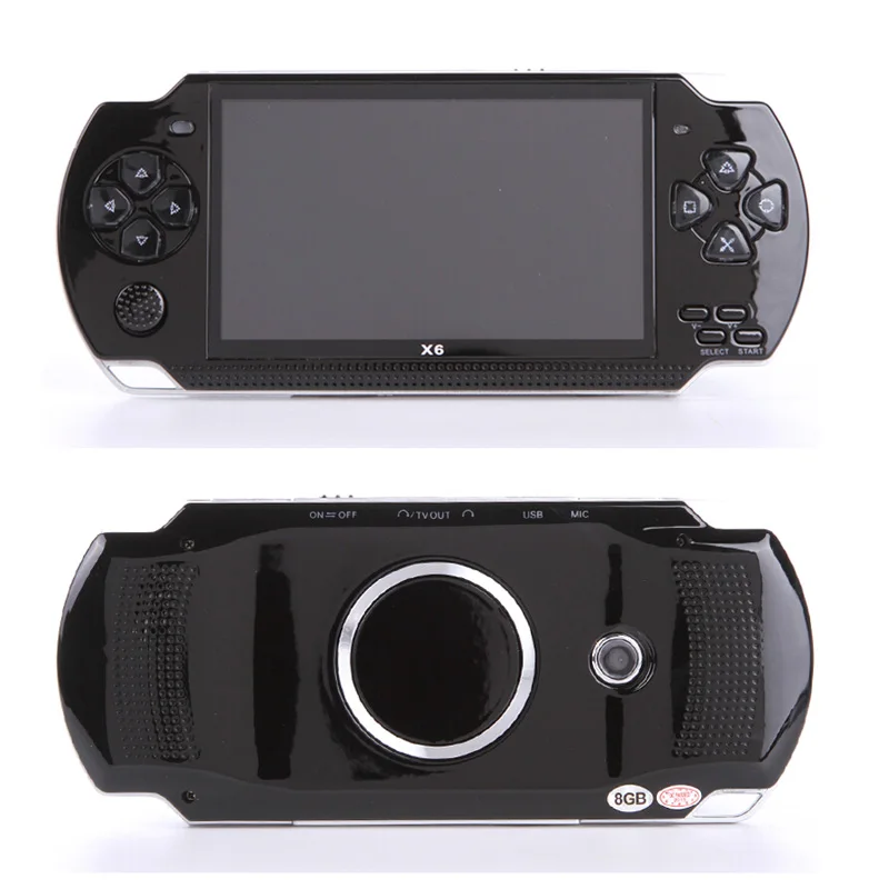 

new x6 handheld Game Console 4.3 inch screen mp4 player MP5 game player real 8GB support for psp game,camera,video,e-book