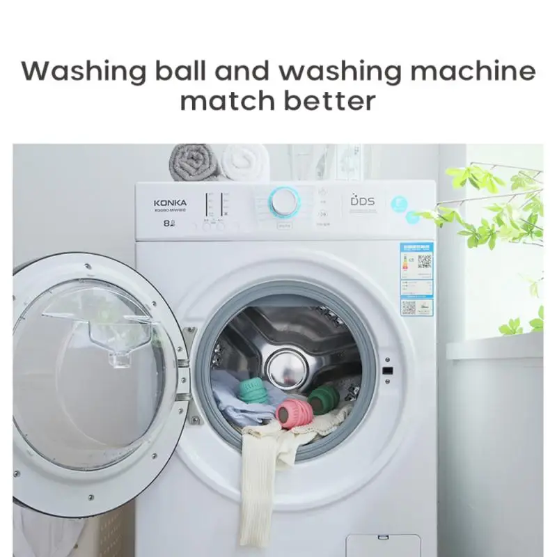 

1Pcs Home Anti-entanglement Anti-knotting Laundry Ball Decontamination Ball Washing Machine Softener Shape Solid Cleaning Balls