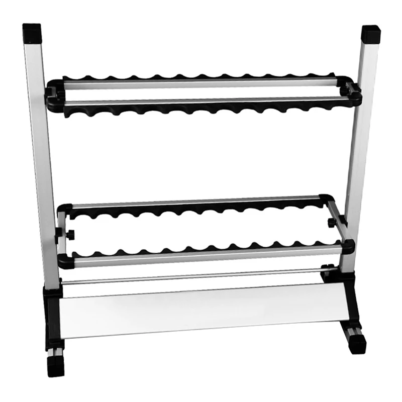 24 Slots Fishing Rod Rack Holder Aluminum Alloy Pole Bracket Display Stand | Спорт и развлечения