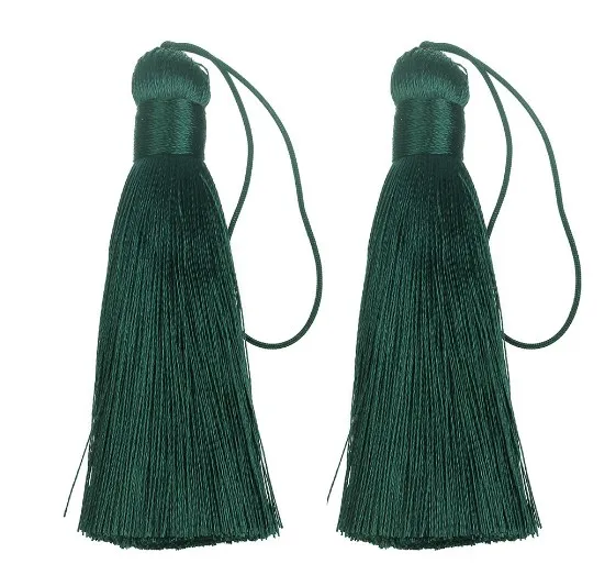 

6PCS/Pack mixed color 82mm Hanging rope Silk Tassels fringe sewing bang tassel trim key tassels for DIY Embellish curtain access