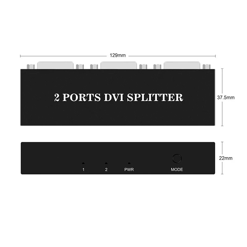 Разделитель DVI 1X2 DVI-D дистрибьютор 1 в 2 выход 1920*1440 для монитора проектора