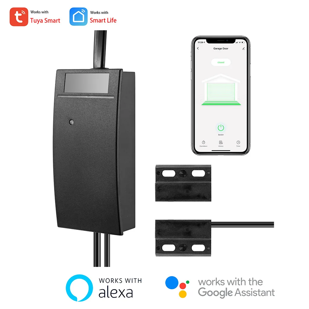 Tuya Smart Alexa Google Voice Command Беспроводной Wi-Fi 2 4 ГГц Контроллер открывания гаражных ворот