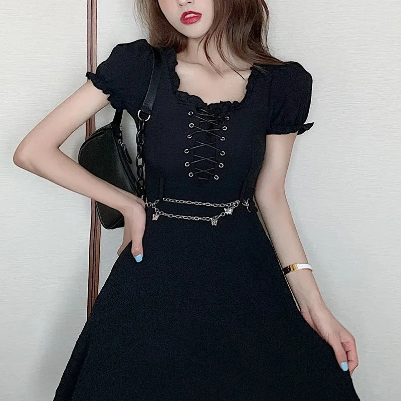 4XL women's skirt 2021 summer vestidos de fiesta trendy retro Hepburn style little black dress was thin goth dress vestidos
4XL women's skirt 2021 summer vestidos de fiesta trendy retro Hepburn style little black dress was thin goth dress vestidos