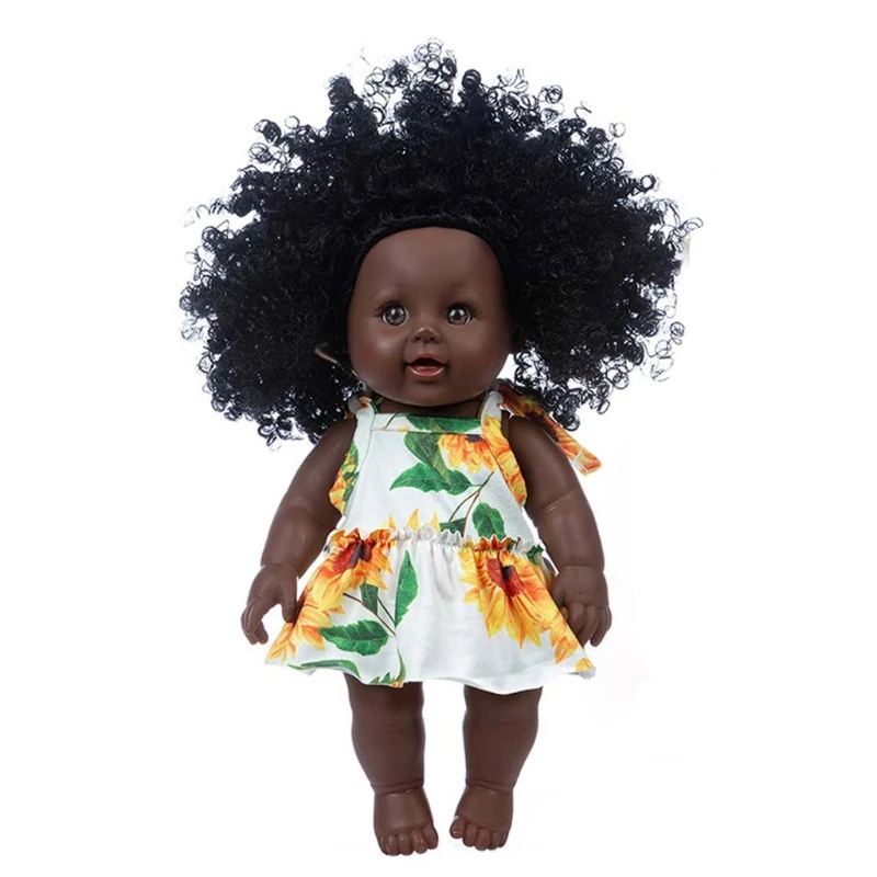 30cm Simulation African Curly Dolls Vinyl Black Skin Rebirth Doll with Clothes
30cm Simulation African Curly Dolls Vinyl Black Skin Rebirth Doll with Clothes