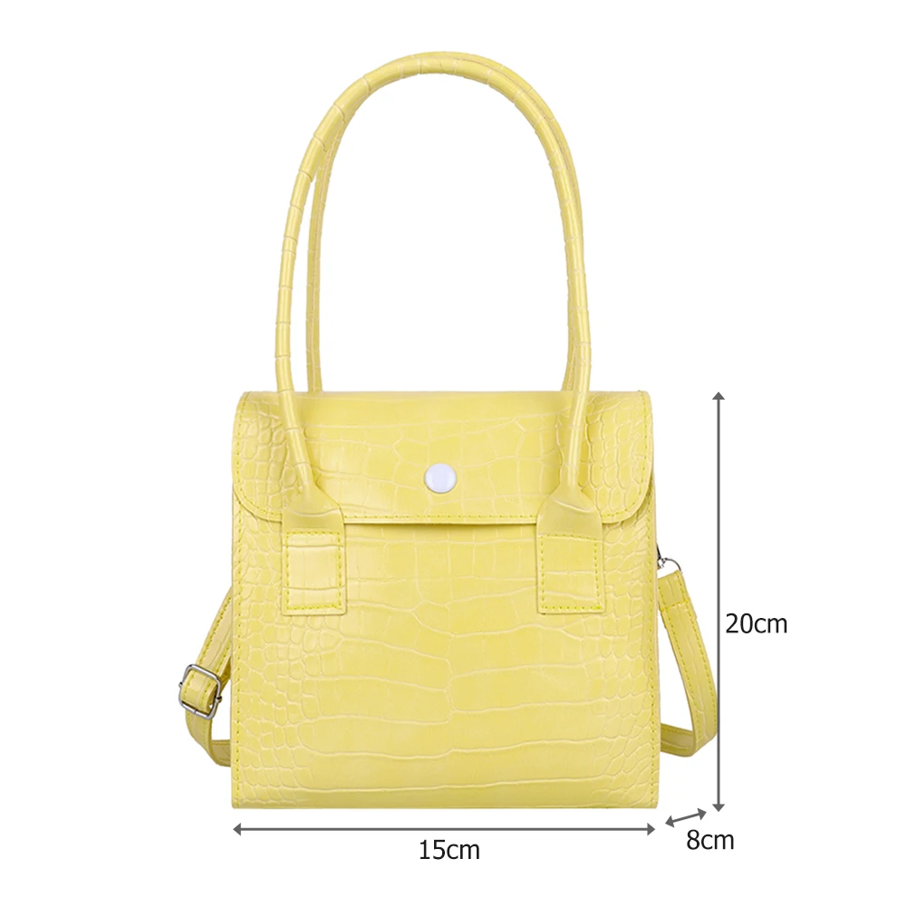 Women Solid Crossbody Handbag Alligator PU Casual Shoulder Top-Handle Bag
Women Solid Crossbody Handbag Alligator PU Casual Shoulder Top-Handle Bag