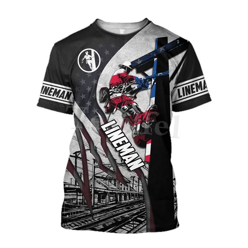 Tessffel Men's Fashion Electrician Worker T-Shirt Lineman Summer 3dPrint Tshirts Harajuku Printed Tees Short Sleeve Tops Style-5
Tessffel Men's Fashion Electrician Worker T-Shirt Lineman Summer 3dPrint Tshirts Harajuku Printed Tees Short Sleeve Tops Style-5