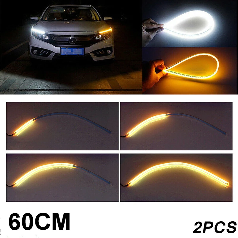 2x60 см 12 В постоянного тока ультратонкий непрерывный гибкий Янтарный светодиод дневные ходовые огни Поворотная лампа с налобным фонарем Abs + ...
2x60 см 12 В постоянного тока ультратонкий непрерывный гибкий Янтарный светодиод дневные ходовые огни Поворотная лампа с налобным фонарем Abs + ...