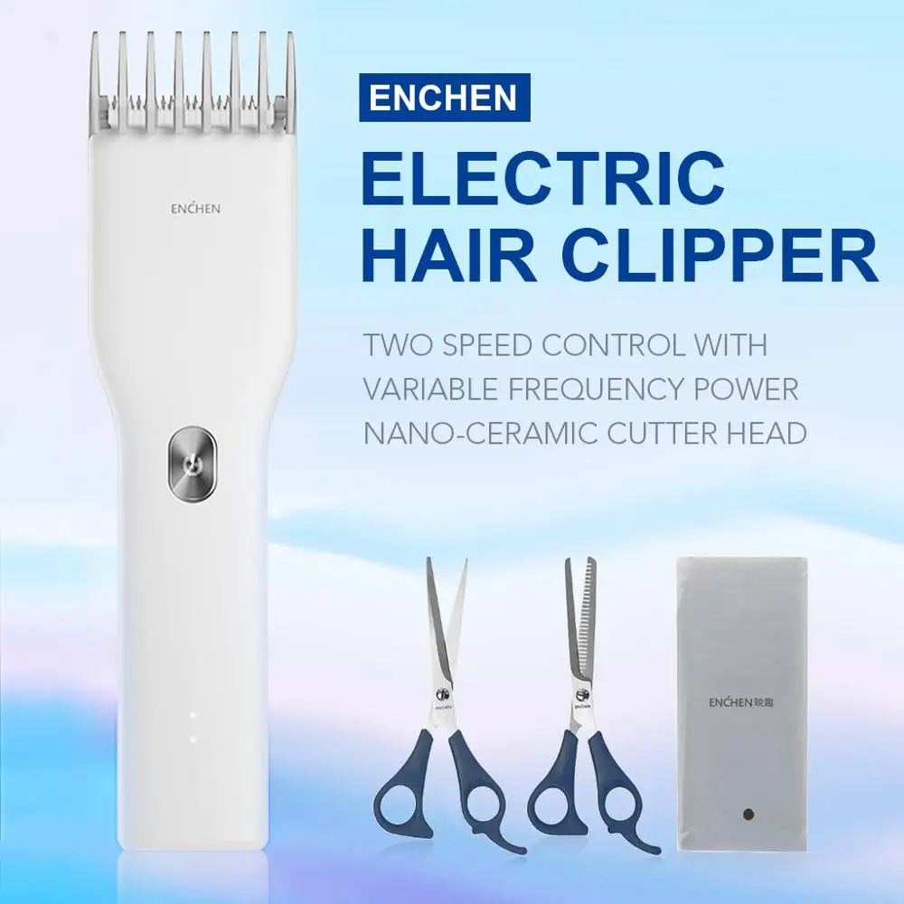Машинка для стрижки волос Enchen Мужская электрическая Керамический триммер