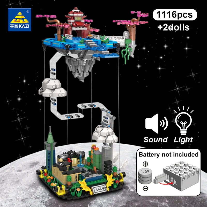 KAZI 1116Pcs Chinese Style Heavenly Palace Castle Building Blocks Tensegrity Technical City of Sky Architecture Bricks Toys Gift
KAZI 1116Pcs Chinese Style Heavenly Palace Castle Building Blocks Tensegrity Technical City of Sky Architecture Bricks Toys Gift