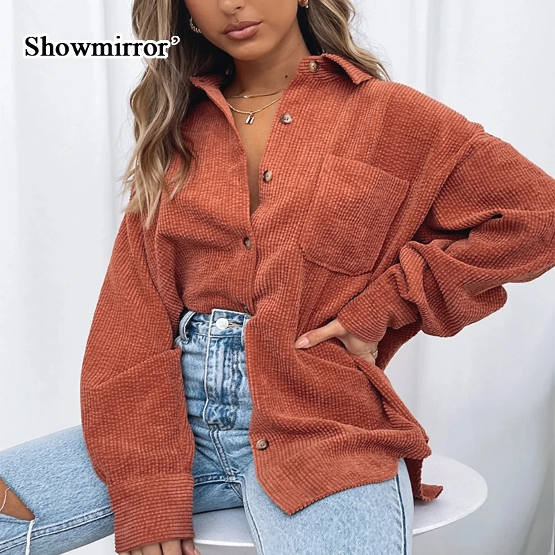 Showmirror Fashion Casual Long Sleeve Turn-down Collar Women's Shirts Cardigans Top Loose Streetwear Button Up Shirt Blouses
Showmirror Fashion Casual Long Sleeve Turn-down Collar Women's Shirts Cardigans Top Loose Streetwear Button Up Shirt Blouses