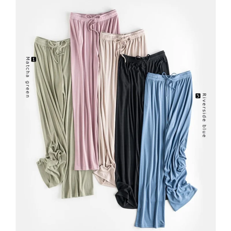 2021 Autumn Soft Elastic Waist Women Knitted Wide Leg Pants High Waist Lace Up Casual Pants For Women Solid Color Trousers
2021 Autumn Soft Elastic Waist Women Knitted Wide Leg Pants High Waist Lace Up Casual Pants For Women Solid Color Trousers