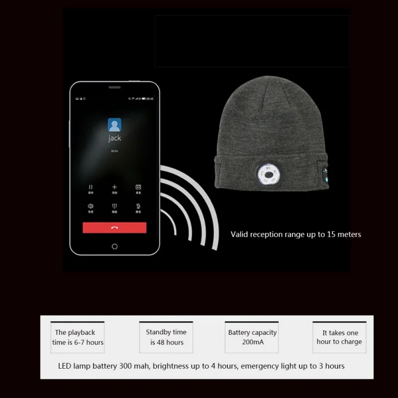Fashion Warm Running Caps Beanie Bluetooth LED Hat Wireless Smart Cap Headset Headphone Speaker USB Rechargeable Winter Outdoors
Fashion Warm Running Caps Beanie Bluetooth LED Hat Wireless Smart Cap Headset Headphone Speaker USB Rechargeable Winter Outdoors