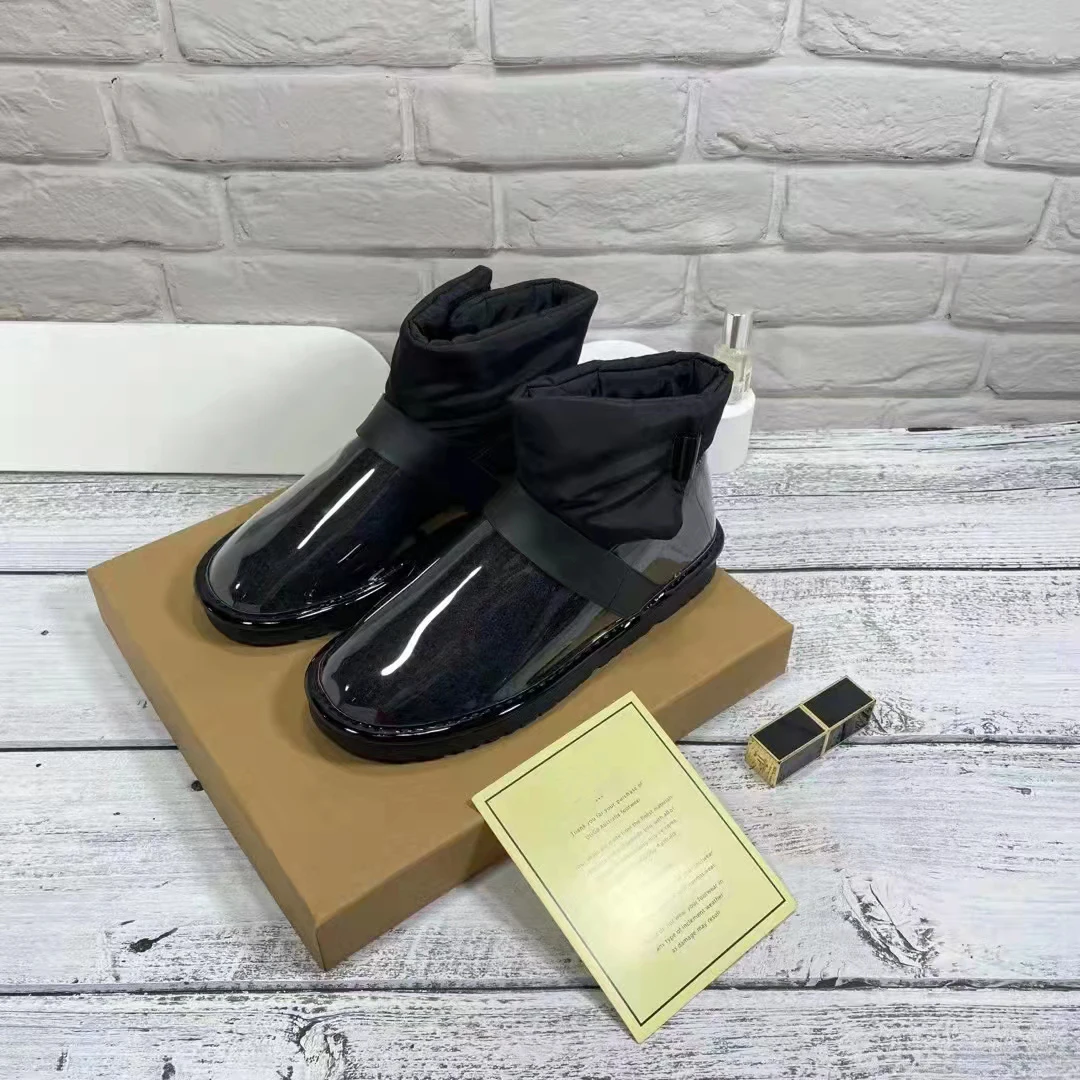 New waterproof down snow boots women's winter warm wool Velcro with plush thickened cotton shoes black short boots
New waterproof down snow boots women's winter warm wool Velcro with plush thickened cotton shoes black short boots