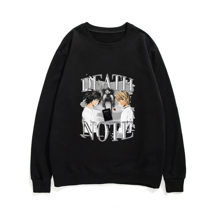 Japan Anime Death Note Pullover The New Men and Women All-match Streetwear Long Sleeve Comfortable Man Oversized Sweatshirt Tops
Japan Anime Death Note Pullover The New Men and Women All-match Streetwear Long Sleeve Comfortable Man Oversized Sweatshirt Tops