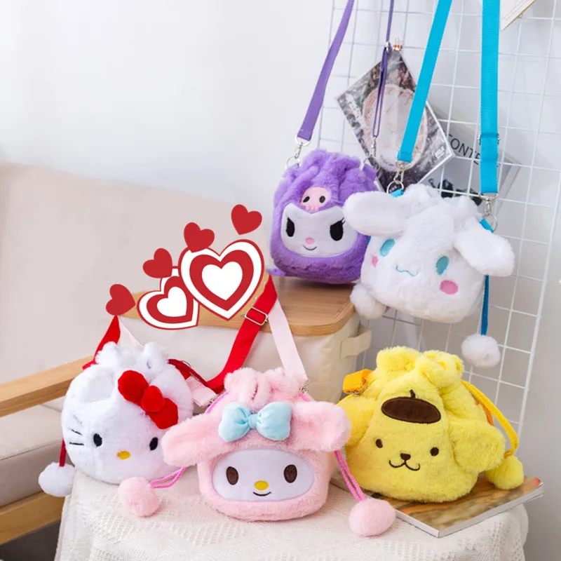 Kawaii Cinnamoroll Sanrio плюшевая моя мелодия Kuromi сумка Purin Dog Kt Cat Сумочка декор комнаты
