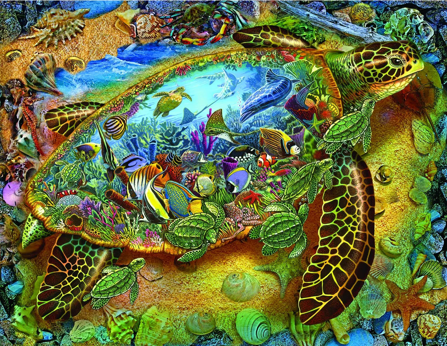 

Jmine Div 5D Sea Turtle Underwater Full Diamond Painting cross stitch kits art High Quality Scenic 3D paint by diamonds