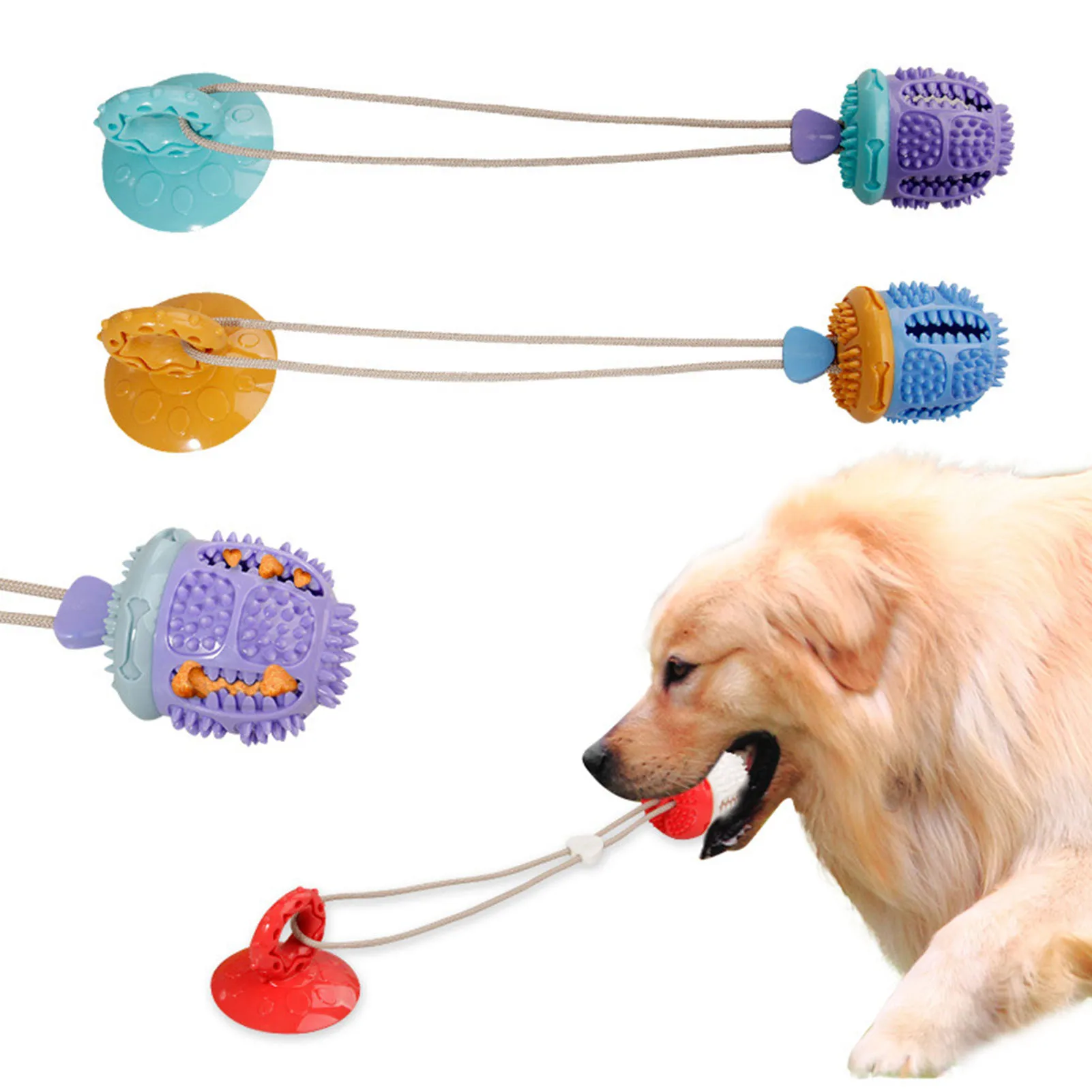 

Игрушки для собак Силиконовые Чашки Всасывания буксир интерактивная игрушка мяч для собаки для домашних животных жевать укус для чистки зу...
