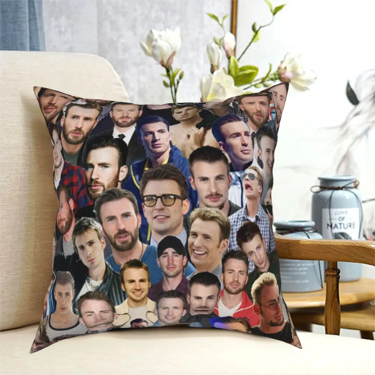 Chris Evans Collage Square Pillowcase Creative Decorative Throw Pillow Case Home Cushion Cover 18"
Chris Evans Collage Square Pillowcase Creative Decorative Throw Pillow Case Home Cushion Cover 18"