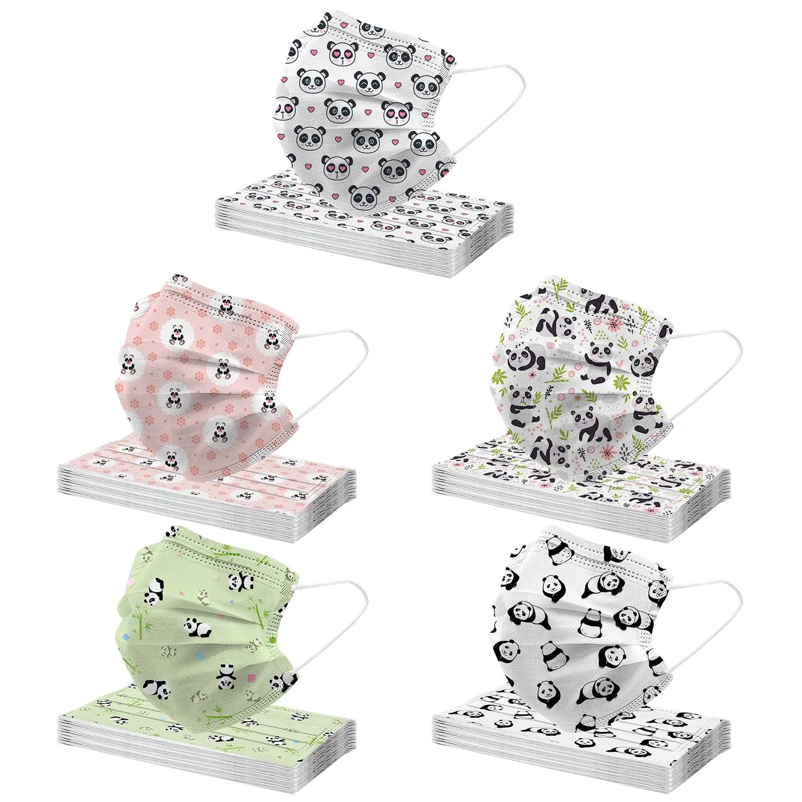 50pcs Children Kids Cartoon Mask Panda Print 3-layer Disposable Face Mask Halloween Cosplay Mask Earloop Breathable Face Cover
50pcs Children Kids Cartoon Mask Panda Print 3-layer Disposable Face Mask Halloween Cosplay Mask Earloop Breathable Face Cover