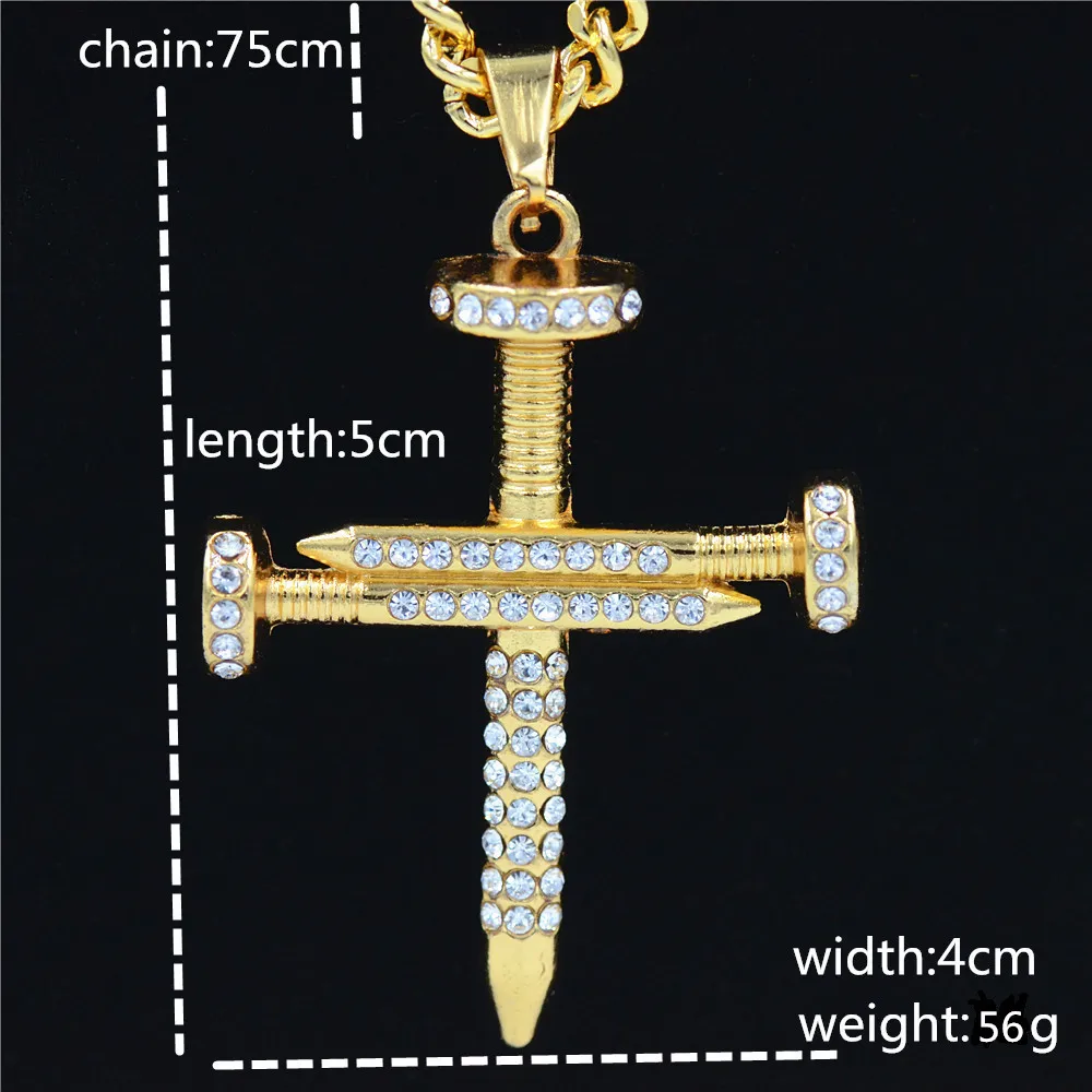 New Exquisite Accessories High-end Punk Jesus Gold Cross Jewelry With Rhinestone Pendant Hip Hop Necklace
New Exquisite Accessories High-end Punk Jesus Gold Cross Jewelry With Rhinestone Pendant Hip Hop Necklace