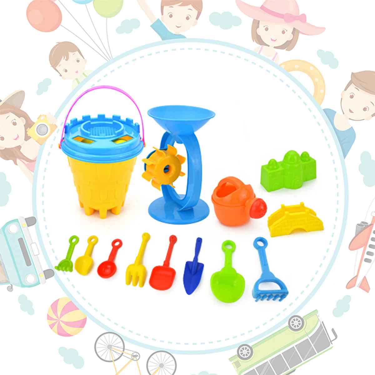 25 Pcs Kids Beach Toys Set Castle Bucket Sandbox Toys Sand Toys Creative Sand Tools Kit Sand Molds Shovels Water Wheel for Child 
25 Pcs Kids Beach Toys Set Castle Bucket Sandbox Toys Sand Toys Creative Sand Tools Kit Sand Molds Shovels Water Wheel for Child