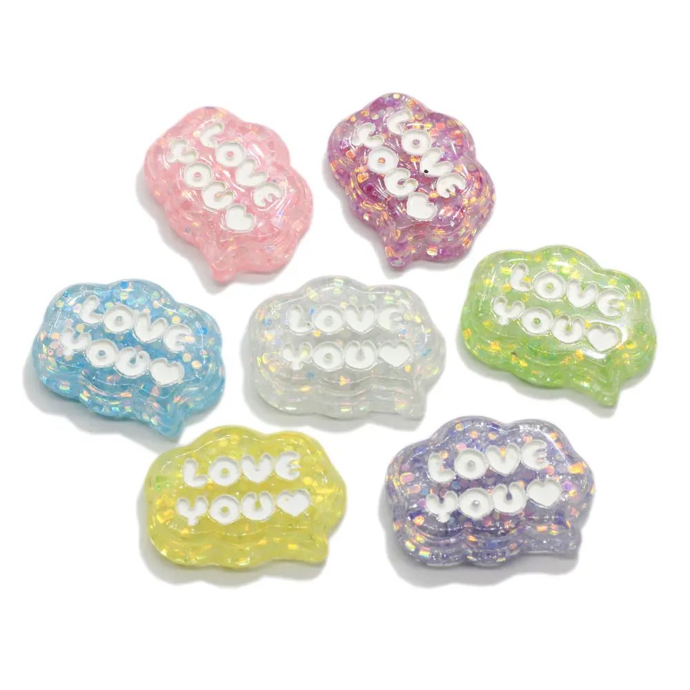 50/100pcs Glitter Cloud Resin Planar Kawaii LOVE YOU Flatbacks Cabochon Fit Phone Embellishments DIY Beads for Jewelry Accessori
50/100pcs Glitter Cloud Resin Planar Kawaii LOVE YOU Flatbacks Cabochon Fit Phone Embellishments DIY Beads for Jewelry Accessori