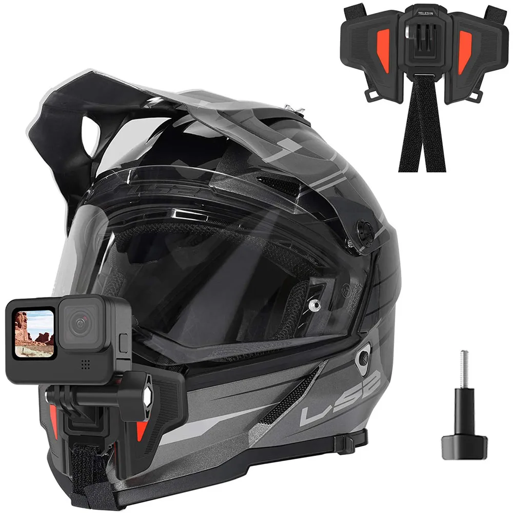 Модернизированное крепление для мотоциклетного шлема подбородка GoPro Hero 10 9 8 7 6 5