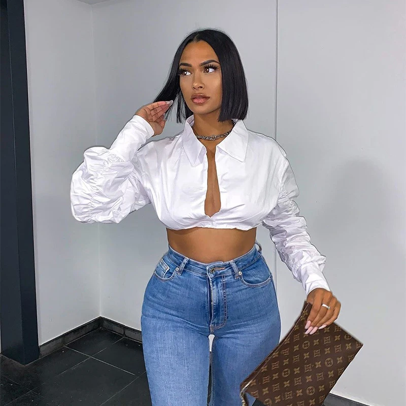 Sexy Puff Sleeve Short Women T Shirt Fashion Slim Crop Top Female Solid Casual Party Club Ladies Personalized Streetwear Top
Sexy Puff Sleeve Short Women T Shirt Fashion Slim Crop Top Female Solid Casual Party Club Ladies Personalized Streetwear Top