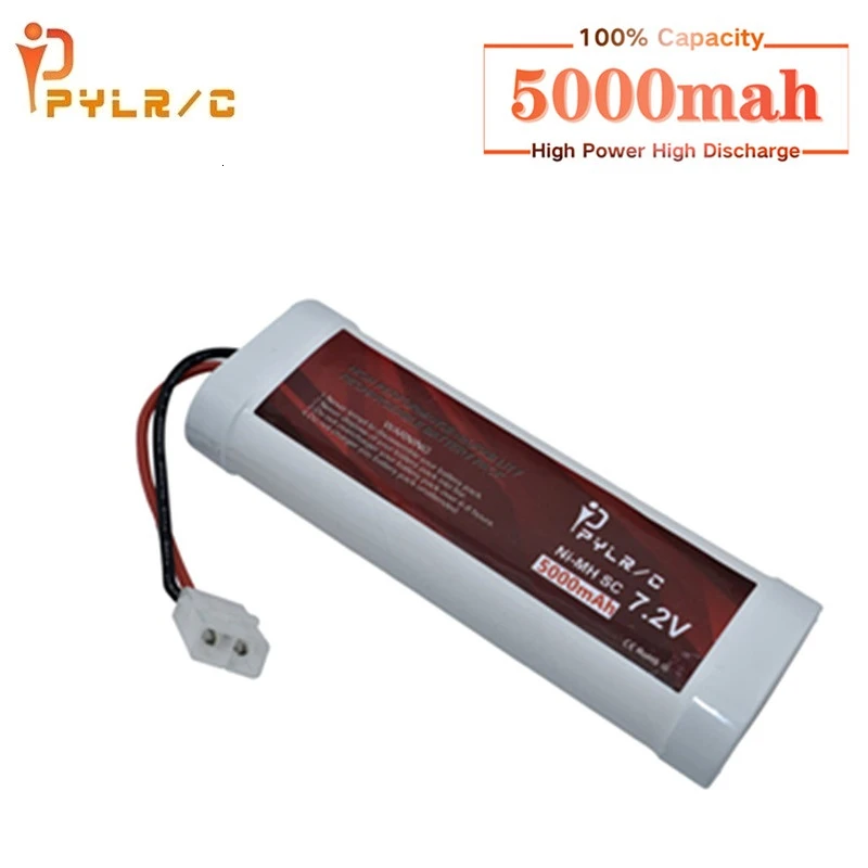 

7.2V Battery 5000mAh SC*6 Cells Ni-MH Battery Pack with Tamiya Discharge Connector Kep-2p Plug for RC Racing Cars Boats Aircraft