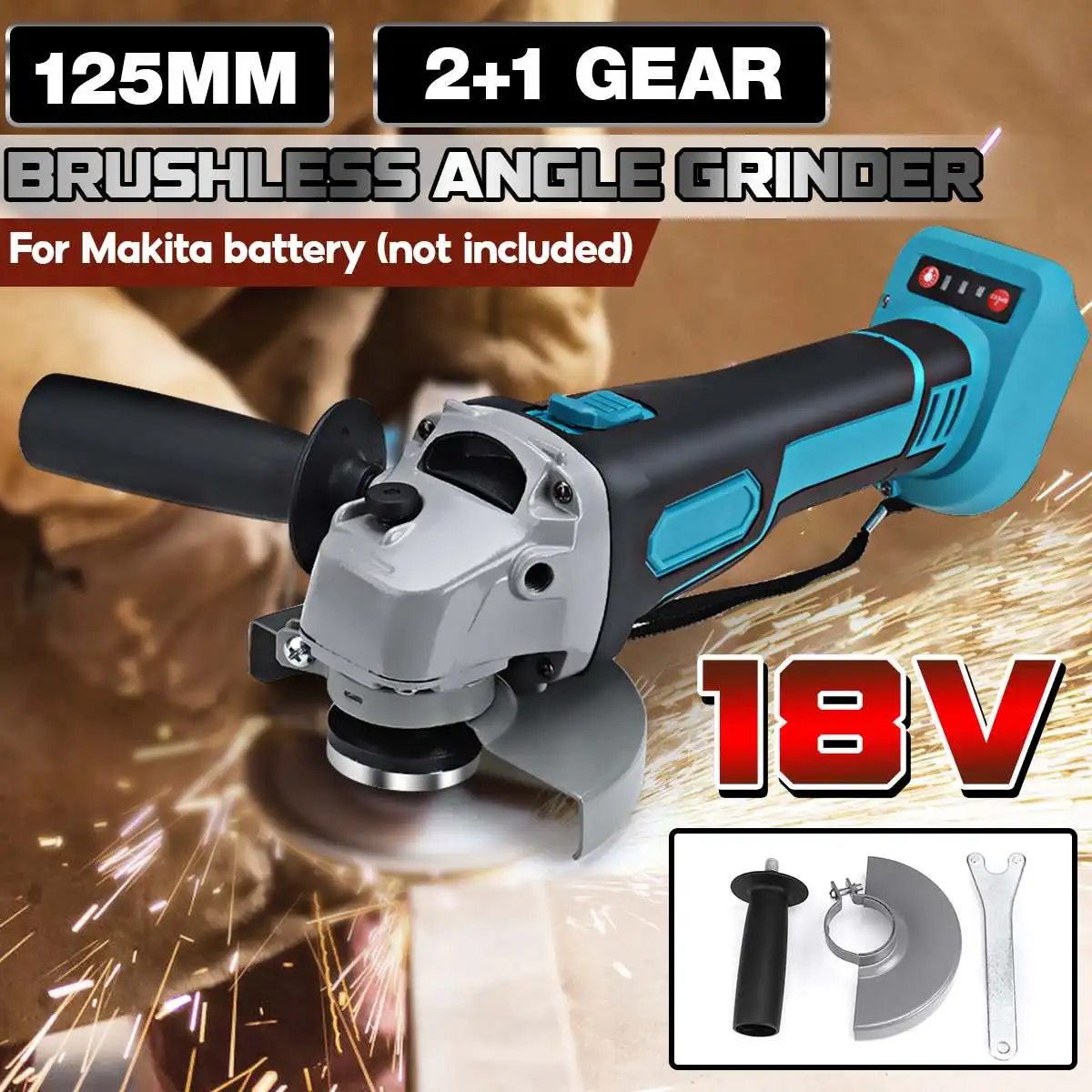 BLMIATKO 18V 100/125mm Brushless Cordless Impact Angle Grinder For Makita Battery Power Tool Cutting Polishing Grinding Machine
BLMIATKO 18V 100/125mm Brushless Cordless Impact Angle Grinder For Makita Battery Power Tool Cutting Polishing Grinding Machine