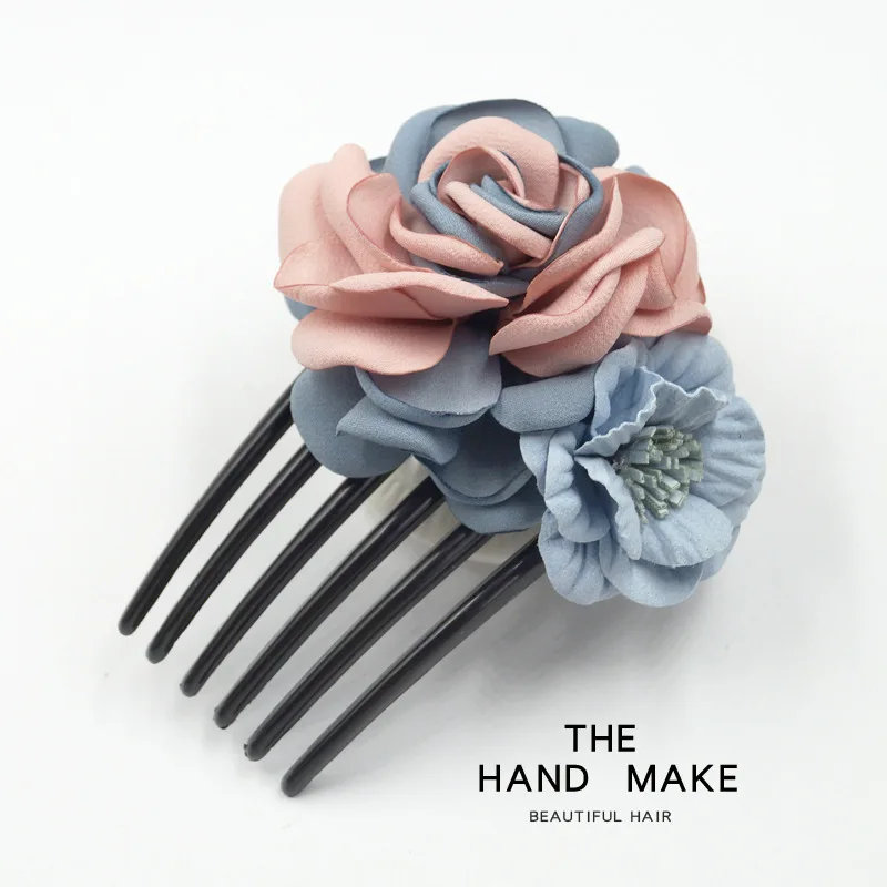 Ladies Sweet Flower Fabric Head Piece Comb Headdress Hairpins Floral Women Bridesmaid Jewelry Hair Accessories Para El Cabello
Ladies Sweet Flower Fabric Head Piece Comb Headdress Hairpins Floral Women Bridesmaid Jewelry Hair Accessories Para El Cabello