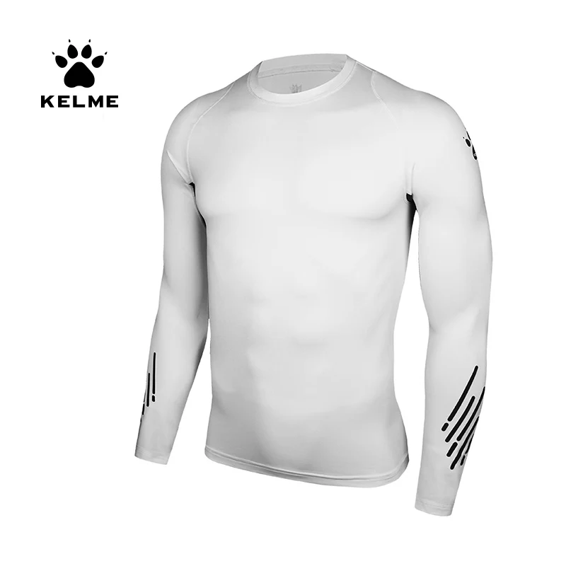

KELME Men Running Tights Sports T-Shirts High Elastic Gym Workout Training Fitness Long Sleeve Compression Quick Dry 3881108