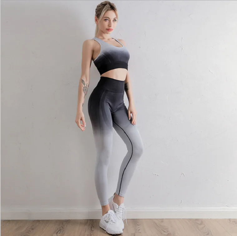 Ladies 2 Piece Fitness Clothes Seamless Yoga Set Crop Top Bra Sports Tight Leggings Workout Running Sportswear Bra Set
Ladies 2 Piece Fitness Clothes Seamless Yoga Set Crop Top Bra Sports Tight Leggings Workout Running Sportswear Bra Set