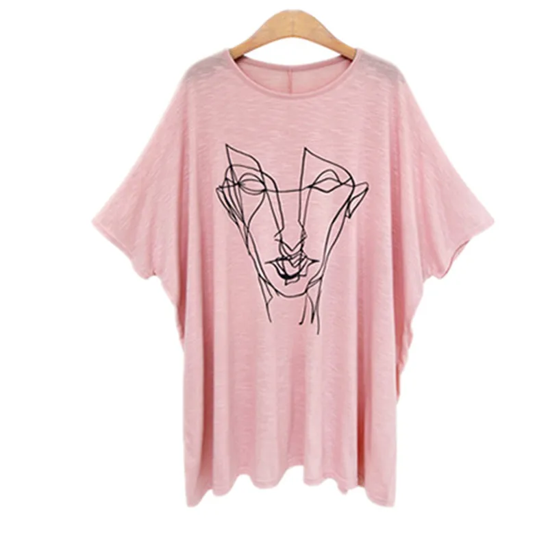 Plus Size Women T shirt Summer clothing Batwing Sleeve Printed Tops Female Casual Black Loose Cotton Tees tshirt 5Xl 6XL 
Plus Size Women T shirt Summer clothing Batwing Sleeve Printed Tops Female Casual Black Loose Cotton Tees tshirt 5Xl 6XL