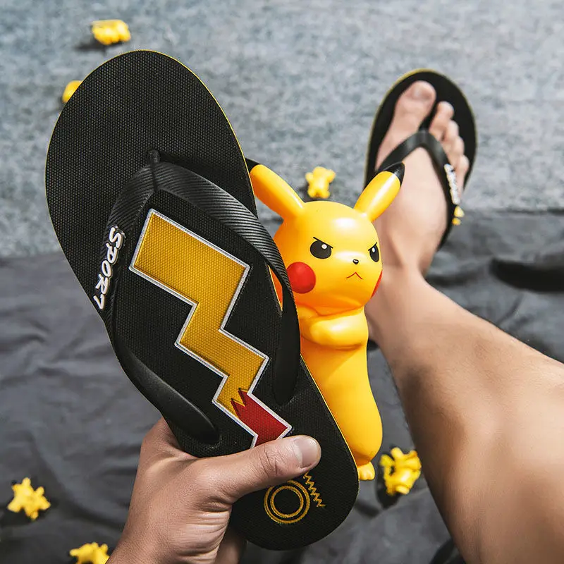 New Pikachu Slippers Men Flip Flops Designer Sandals Korean Fashion Platform Men's Slipper Outdoor Anti Slip Mens Beach Shoes
New Pikachu Slippers Men Flip Flops Designer Sandals Korean Fashion Platform Men's Slipper Outdoor Anti Slip Mens Beach Shoes