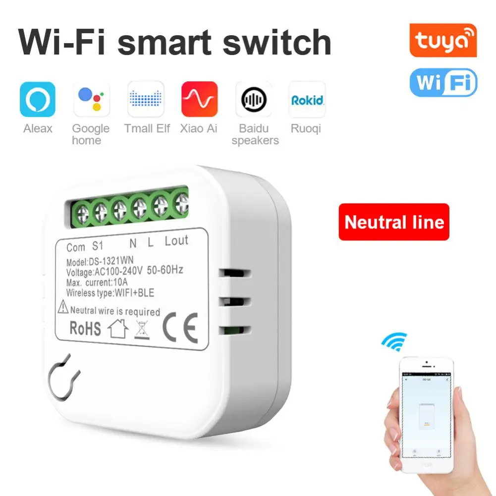 DIY MINI Smart Light Switch Universal WiFi Circuit Breaker Timer Smart Life APP Wireless Remote Control And Alexa Google Home
DIY MINI Smart Light Switch Universal WiFi Circuit Breaker Timer Smart Life APP Wireless Remote Control And Alexa Google Home