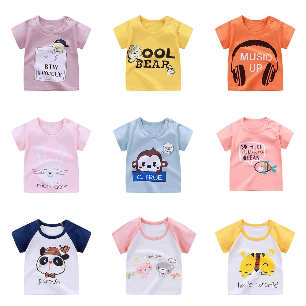 Summer Kids Boys Girls T Shirt 100% Cotton Tops Cute Short Sleeve Tees Casual Children Unisex For 2-8Y Oneck With Button
Summer Kids Boys Girls T Shirt 100% Cotton Tops Cute Short Sleeve Tees Casual Children Unisex For 2-8Y Oneck With Button