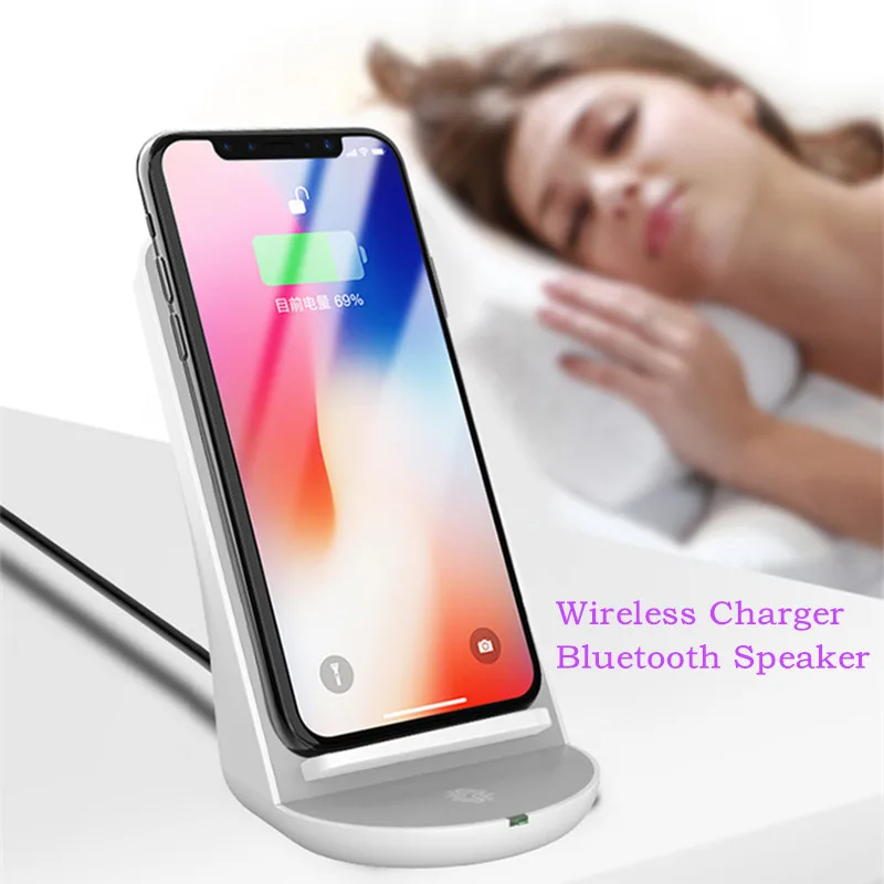 Беспроводное зарядное устройство с Bluetooth-динамиком для Samsung Galaxy S8, S9, S7, S6, Note 5, Note 8, для iPhone X, 8, вилка стандарта США
Беспроводное зарядное устройство с Bluetooth-динамиком для Samsung Galaxy S8, S9, S7, S6, Note 5, Note 8, для iPhone X, 8, вилка стандарта США