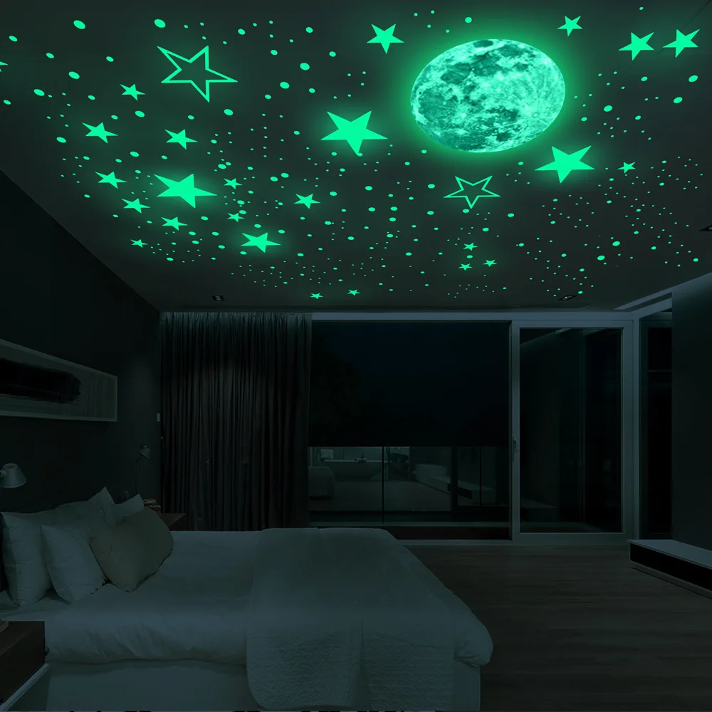 Luminous Moon and Stars Wall Stickers for Kids Room Baby Nursery Home Decoration Wall Decals Glow in the Dark Bedroom Ceiling
Luminous Moon and Stars Wall Stickers for Kids Room Baby Nursery Home Decoration Wall Decals Glow in the Dark Bedroom Ceiling