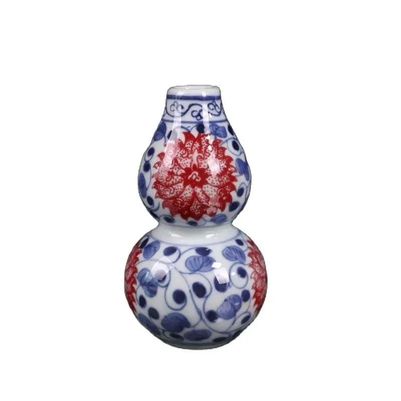 Chinese porcelain blue and white underglaze red tangled lotus vase 2
Chinese porcelain blue and white underglaze red tangled lotus vase 2