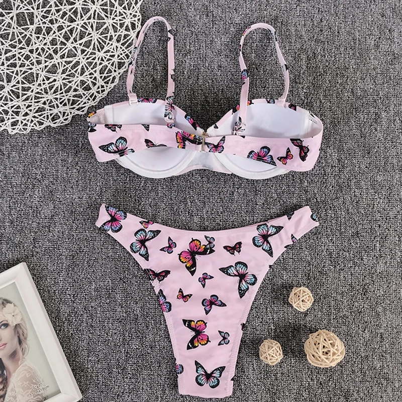 Echonight Butterfly Women's Swimwear Sexy Bikini Pink Summer Swimsuit Women Padded Bikinis Push up Women's Bathing Suits
Echonight Butterfly Women's Swimwear Sexy Bikini Pink Summer Swimsuit Women Padded Bikinis Push up Women's Bathing Suits