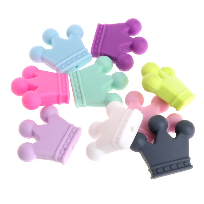 1 Pc Crown Silicone Beads Baby Teething Colorful Baby Nursing Teethers Food Grade Teether Beads Baby DIY Pacifier Chain
1 Pc Crown Silicone Beads Baby Teething Colorful Baby Nursing Teethers Food Grade Teether Beads Baby DIY Pacifier Chain