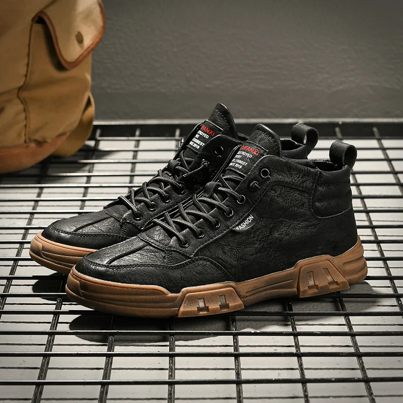 Men's fashion shoes British leather casual shoes Thick Bottom Trend Walking Shoes Comfortable Breathable Men Sneakers
Men's fashion shoes British leather casual shoes Thick Bottom Trend Walking Shoes Comfortable Breathable Men Sneakers
