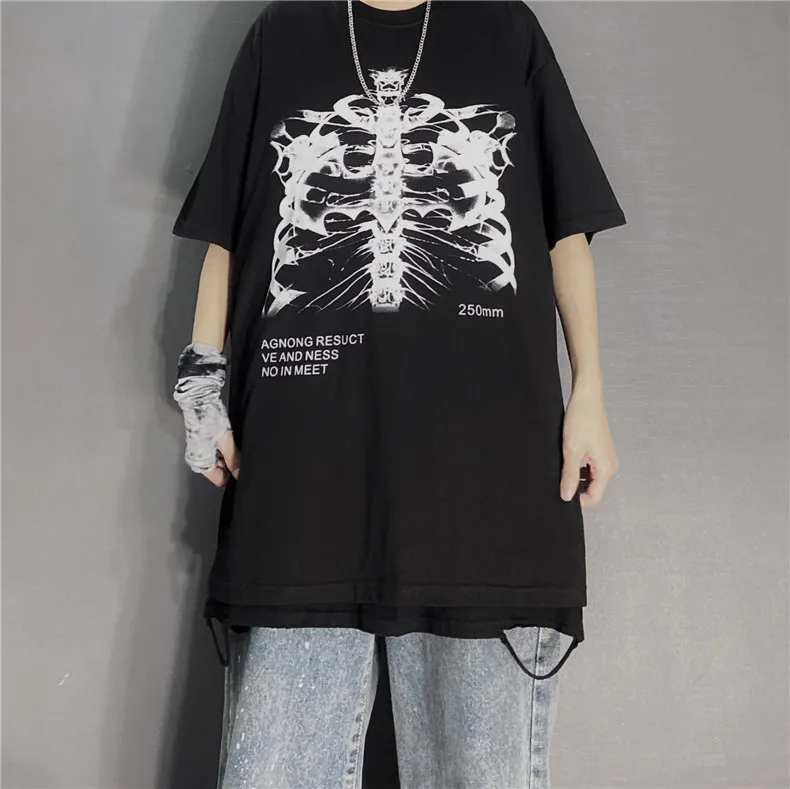 Dark Skull Bones Heart and Lung Print Funny Skull T-shirt Ladies Punk Top Summer Short Sleeve Streetwear T-shirt Femme
Dark Skull Bones Heart and Lung Print Funny Skull T-shirt Ladies Punk Top Summer Short Sleeve Streetwear T-shirt Femme