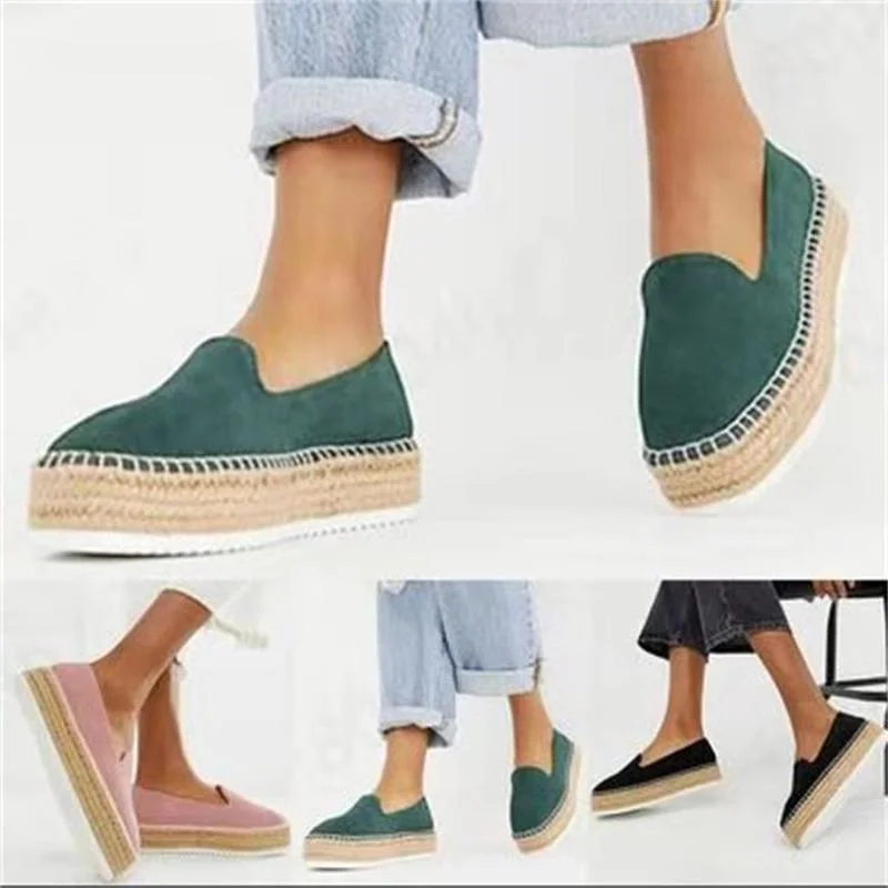 HOT Faux Suede Espadrilles Shoes Slip-on Casual Loafers Women Platform Flats 2021 Ballet Flats Ladies Shoe Zapatos Mujer 35-43
HOT Faux Suede Espadrilles Shoes Slip-on Casual Loafers Women Platform Flats 2021 Ballet Flats Ladies Shoe Zapatos Mujer 35-43