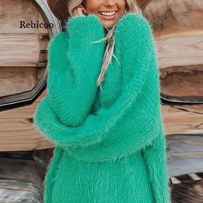 Женский свитер с круглым вырезом, однотонный Повседневный Свободный Топ с длинным рукавом, в европейском и американском стиле, Осень-зима
Женский свитер с круглым вырезом, однотонный Повседневный Свободный Топ с длинным рукавом, в европейском и американском стиле, Осень-зима