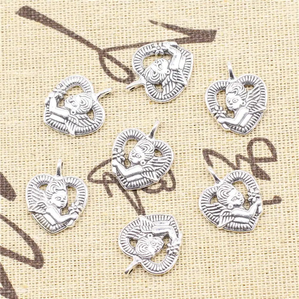 Love Angel Charms Supplies For Jewelry Making Kit Antique Silver Color 10pcs 16x20mm
Love Angel Charms Supplies For Jewelry Making Kit Antique Silver Color 10pcs 16x20mm