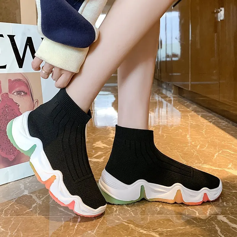 wohdhe Women Sneakers Platform High Top Sock Boots Breathable Mesh Spring Autumn Shoes 2021 Casual Walking Shoes Comfortable 4cm
wohdhe Women Sneakers Platform High Top Sock Boots Breathable Mesh Spring Autumn Shoes 2021 Casual Walking Shoes Comfortable 4cm